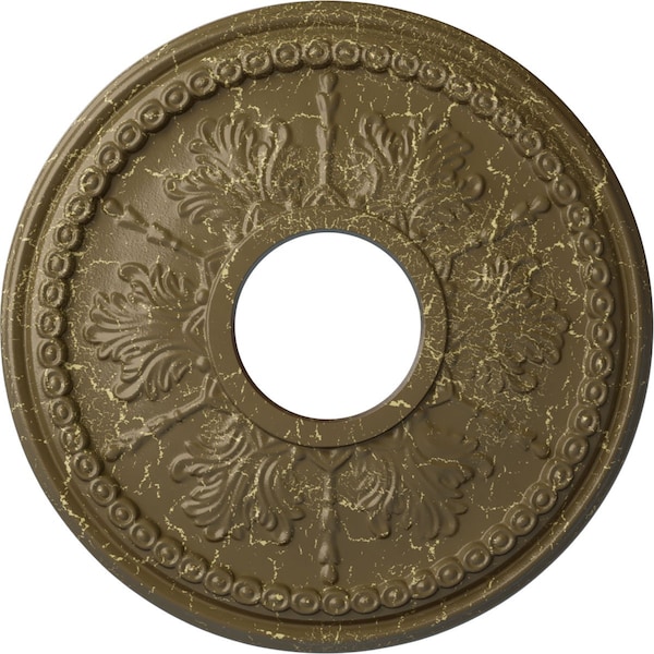 Ekena Millwork Tirana Medallion (Canopies up to 4 3/4"), 13 7/8"OD x 3 3/4"ID x 1 1/4"P, Mississippi Mud Crackle CM13TIMMC - main